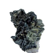 Pearceite With Wire Silver and Acanthite on Quartz