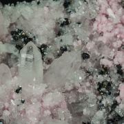 Rhodochrosite with Quartz and Sphalerite