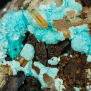 Aurichalcite with Chalcopyrite, Baryte and Quartz