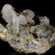 Semseyite, Siderite (Spharosiderite) and Quartz etc.