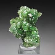 gem GARNET var. GROSSULAR with GREEN CHROMIAN PHANTOMS, CHROMITE