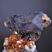 Fluorite and Spessartine w. Hyalite