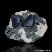 Benitoite and Neptunite with Joaquinite-(Ce)