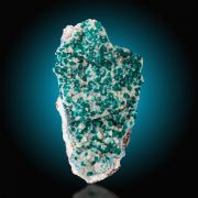 Dioptase  on Calcite