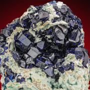 Azurite   on Smithsonite Cast