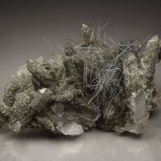 BOULANGERITE, QUARTZ