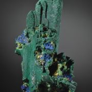 Malachite replacing Azurite, exceptional Tsumeb classic