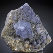Fluorite (phantom) on Muscovite etc.