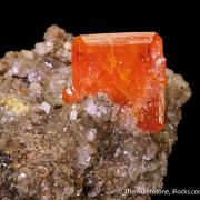 Wulfenite on Calcite (2003)