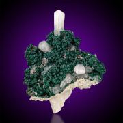 Tarnowitzite  on Malachite
