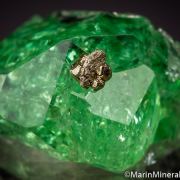 Tsavorite with Diopside, Pyrite