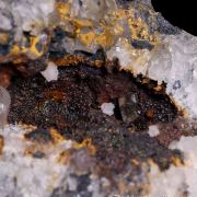 Anglesite with Siderite in Galena & Sphalerite