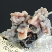 Wulfenite coated with Quartz