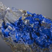 Linarite with Fluorite