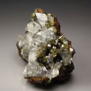 gem ADAMITE, CALCITE
