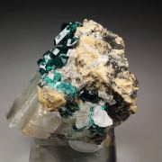 gemmy DIOPTASE, CALCITE