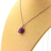 Raw Ruby Necklace. 6.62 ct.