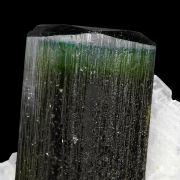 Tourmaline (doubly-terminated) with Albite