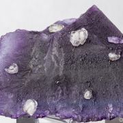 Calcite on Fluorite