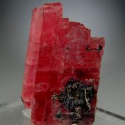 Rhodochrosite with Native Silver