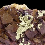 Fluorite, pyrite, calcite