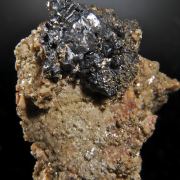 Pyrargyrite  (ruby Silver) on Calcite