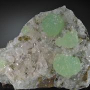 Prehnite on Quartz