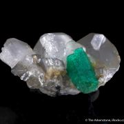Emerald on Calcite (illustrated)