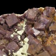 Fluorite, pyrite, calcite