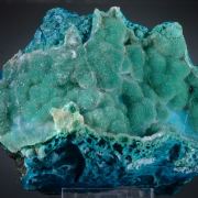 Quartz on Chrysocolla and Malachite