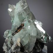 Barite - Included by  Malachite 