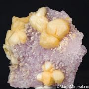 Calcite on Amethyst