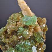 Grossular Var Tsavorite with Quartz and  Diopside