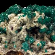 Dioptase, dolomite