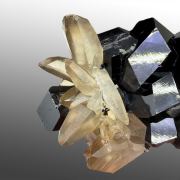 Tourmaline schorl, quartz var. smoky
