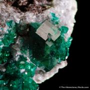 Dioptase and Calcite