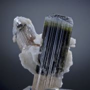 Elbaite - multi-color - on Cleavelandite