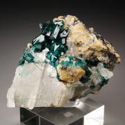 gemmy DIOPTASE, CALCITE