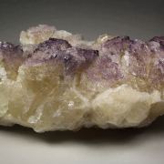 new find - FLUORITE incrustations on skeletal CALCITE, GYPSUM - fluorescent