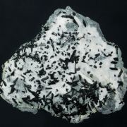 Neptunite on Natrolite