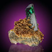 Vivianite  on Siderite