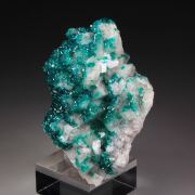 gemmy DIOPTASE, CALCITE