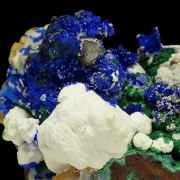 Magnesite, azurite, malachite, dolomite