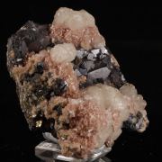 Rhodochrosite with Calcite and galena