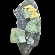 Fluorite, calcie, quartz MONGOLIA