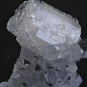 Goshenite & Fluorite on Schorl