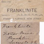 Franklinite with Rhodonite on Calcite (circa late 1800s)