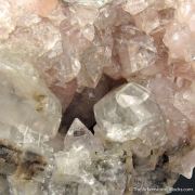 Pink Fluorapophyllite-(K) on Calcite