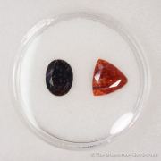 Zincite, Willemite, Andradite Garnet (Rough & Cut set)