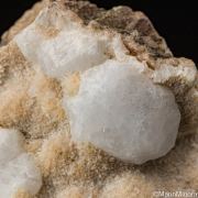 Analcime on Stilbite